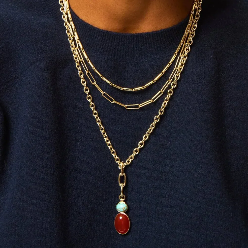 Roxanne Assoulin The Semi Precious Stone Necklace Gold-tone - Picture 2 of 4